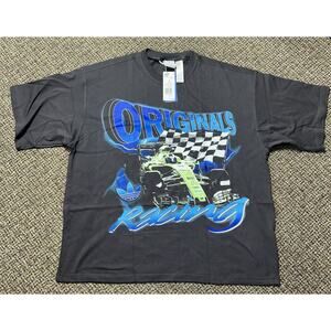 Adidas Originals Vintage Inspired NASCAR Indy Racecar Checkered T-Shirt Large